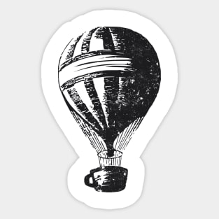 Hot Air Balloon Coffee Vintage Adventure Sticker